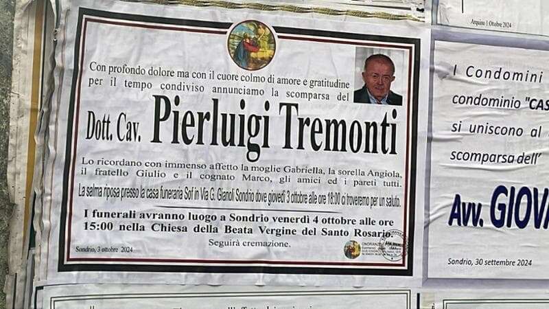 Morto a 81 anni Pierluigi Tremonti fratello dell’ex ministro dell’economia Giulio