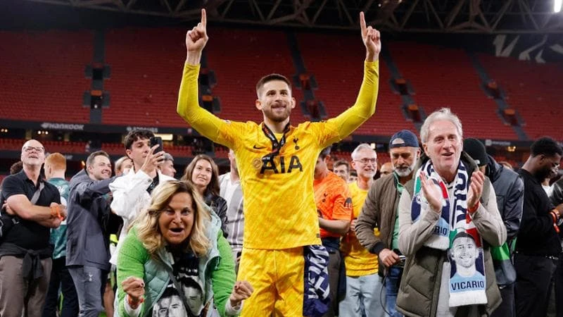 Vicario e la vittoria del Tottenham in Europa League: 