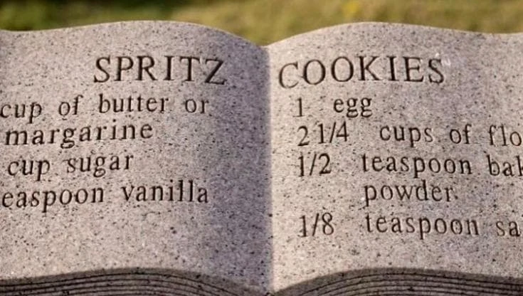 Le ricette dei morti: un libro raccoglie quelle trovate sulle lapidi dei cimiteri