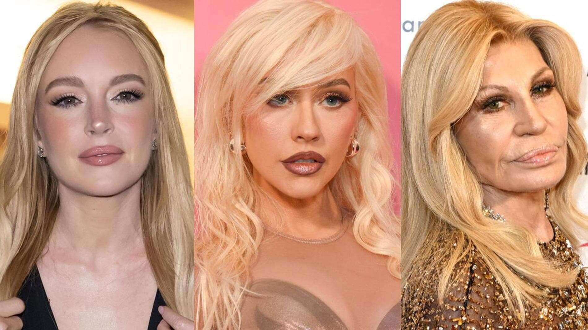 Donatella Versace, Lohan e Aguilera: il glow up ringiovanisce troppo? La polemica social