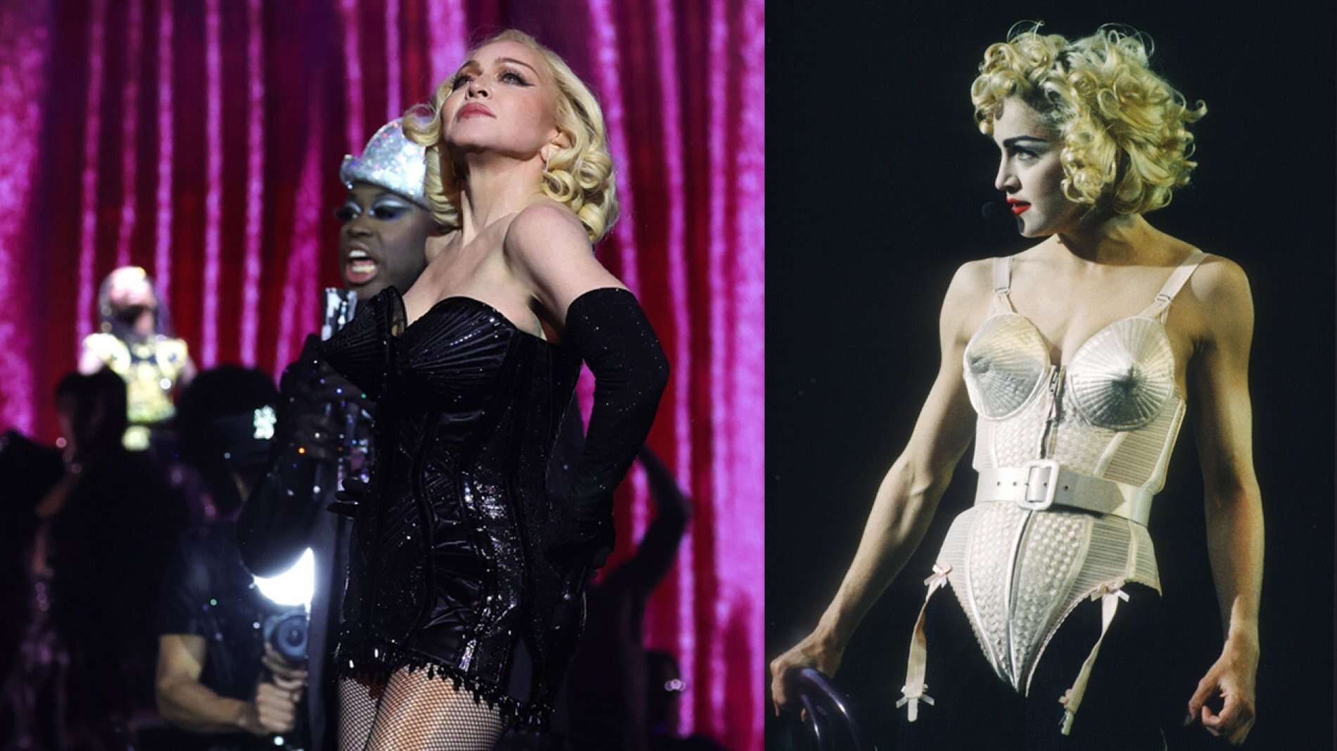 Madonna a 65 anni torna a indossare lo 'scandaloso' bustier creato per lei da Jean-Paul Gaultier 30 anni fa