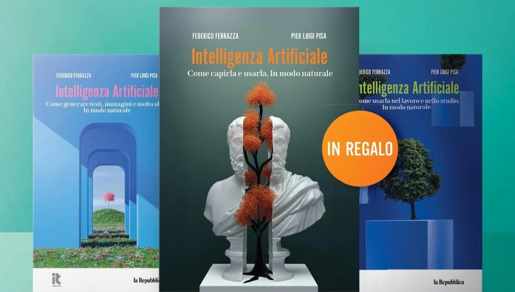 Intelligenza artificiale: in regalo con Repubblica 3 libri per capirla, creare contenuti e lavorarci