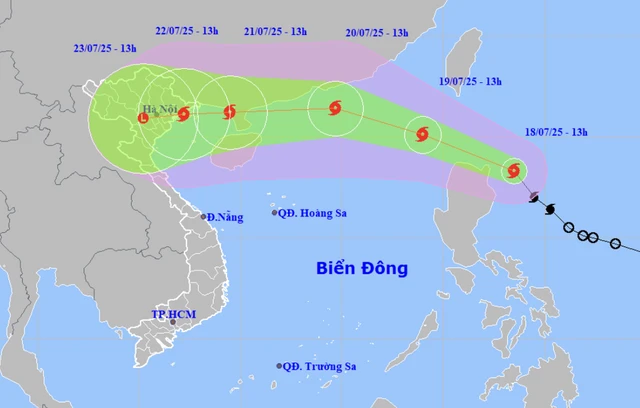 Bão Wipha có thể mạnh cấp 11-12 trên Biển Đông, khả năng cao sẽ ảnh hưởng trực tiếp đến đất liền nước ta