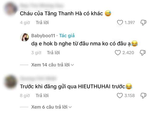 Bạn gái HIEUTHUHAI là cháu của Tăng Thanh Hà?