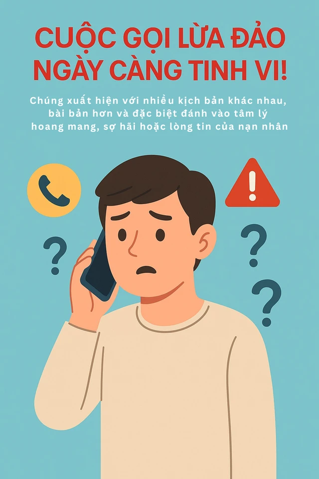 Infographic: Nhận diện ngay cuộc gọi lừa đảo - Kịch bản tinh vi đến đâu cũng không nằm ngoài những dấu hiệu này!