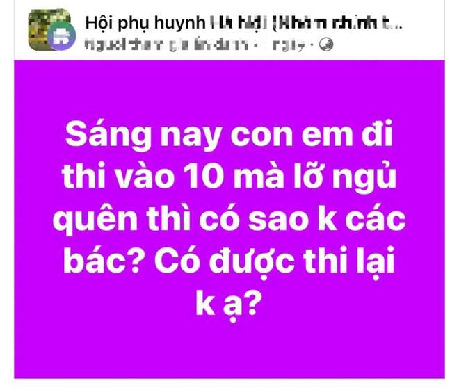 Vừa xong kỳ thi vào lớp 10, bà mẹ Hà Nội hỏi 1 câu 