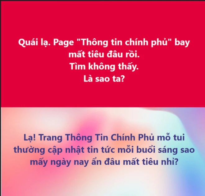 Fanpage Thông tin Chính phủ với gần 4 triệu người theo dõi bất ngờ 