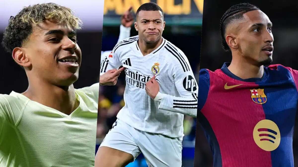 Bảng xếp hạng cuộc đua Quả bóng Vàng 2025: Raphinha so kè với Mbappe