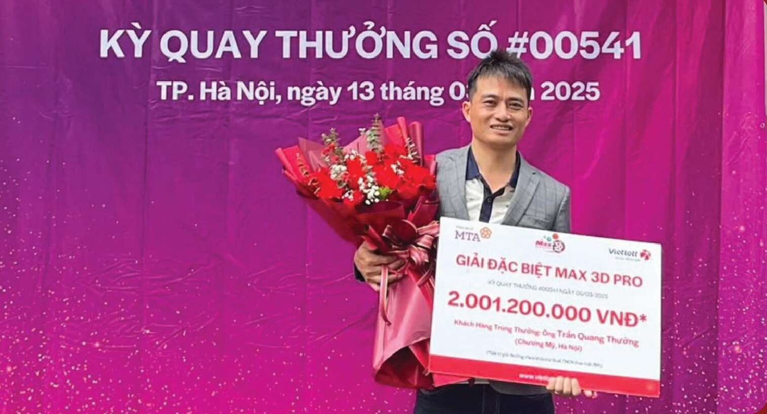 Lấy 6 số cuối của tờ tiền lẻ để mua Vietlott, người đàn ông ở Hà Nội trúng giải 2 tỷ đồng