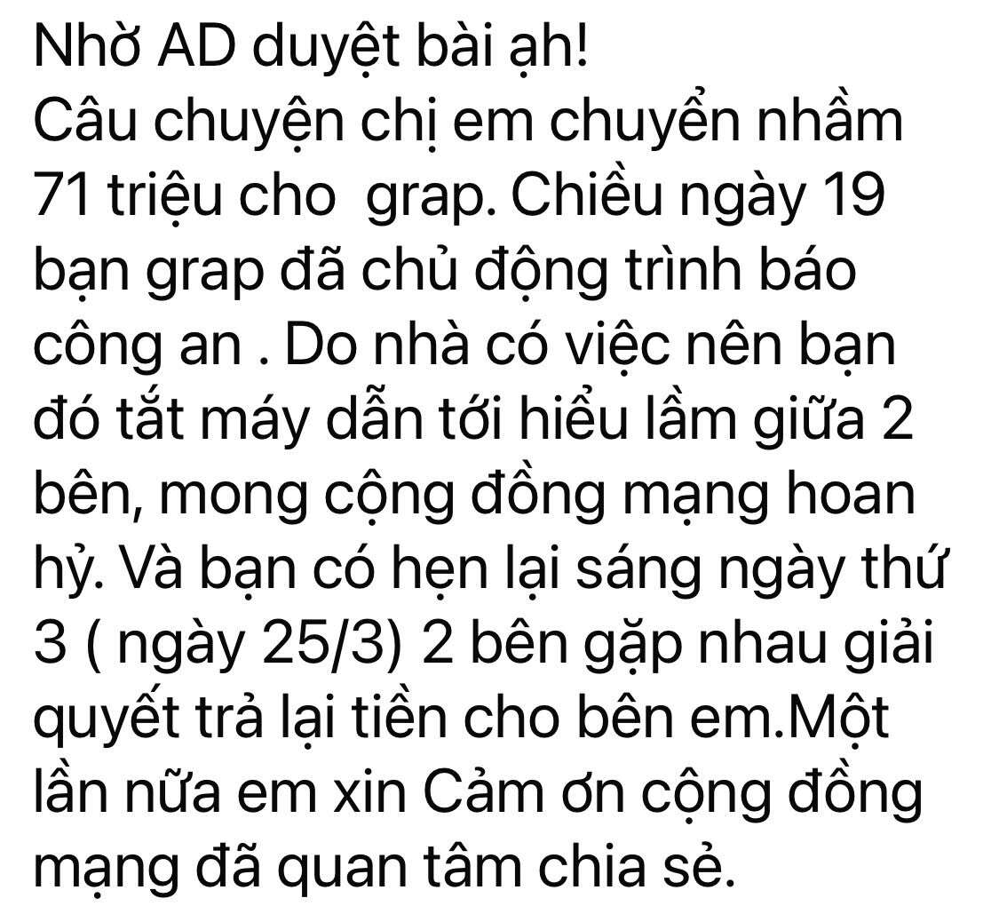 Vụ chuyển nhầm cho tài xế 71 triệu đồng ở Vũng Tàu: Bao lâu phải trả lại tiền?