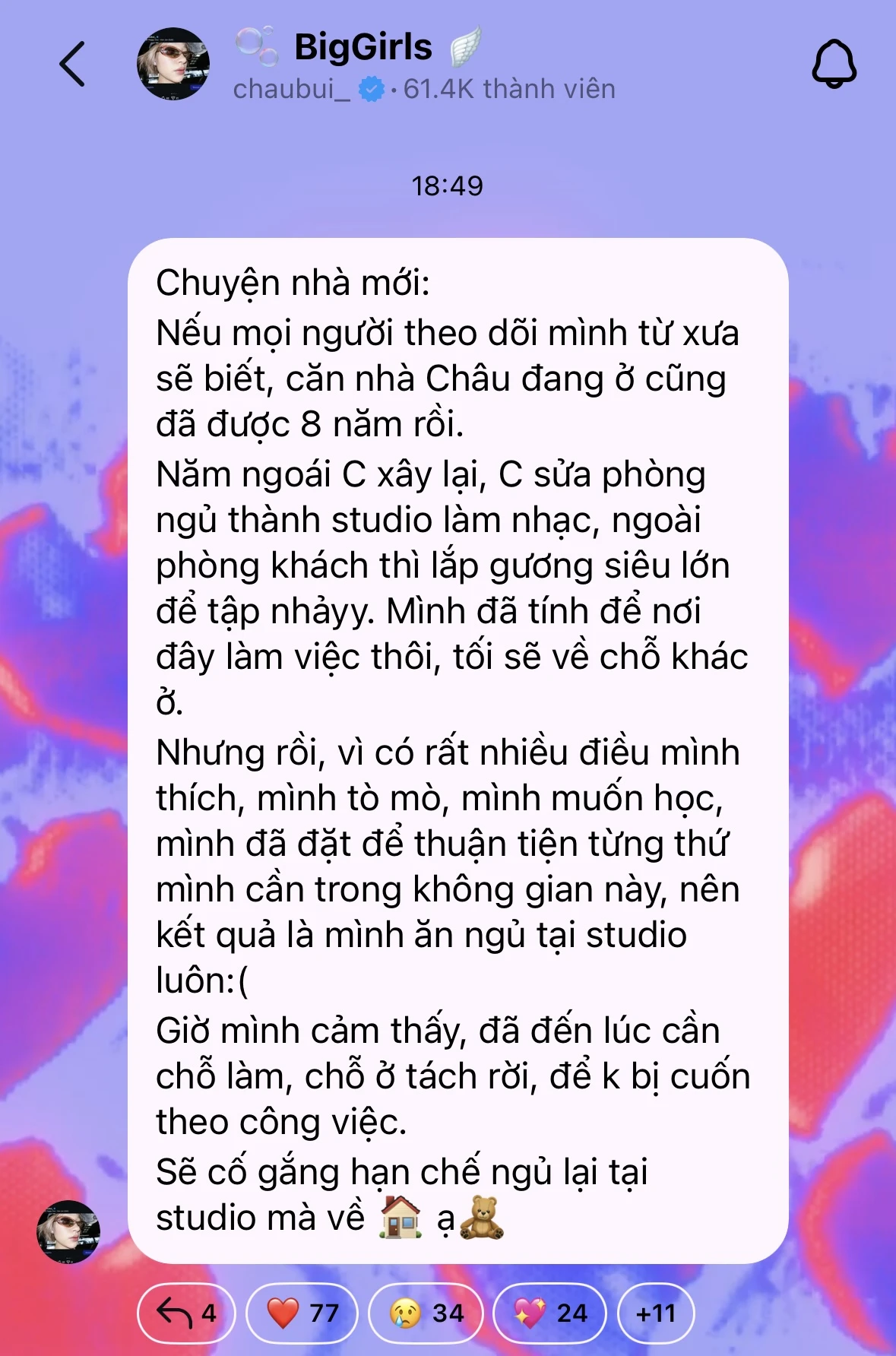 Châu Bùi đi tìm tổ ấm mới