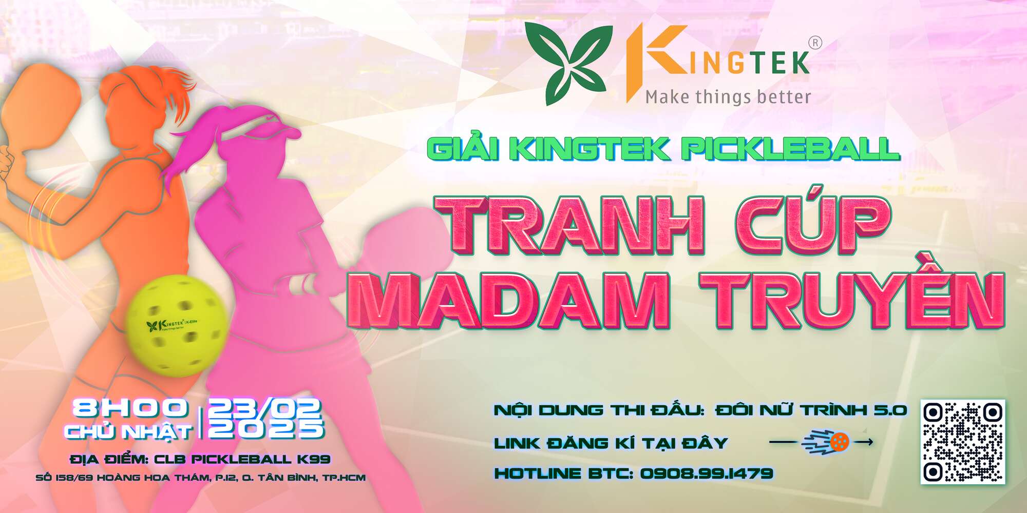 Khởi tranh giải Kingtek Pickleball - Tranh Cúp Madam Truyền