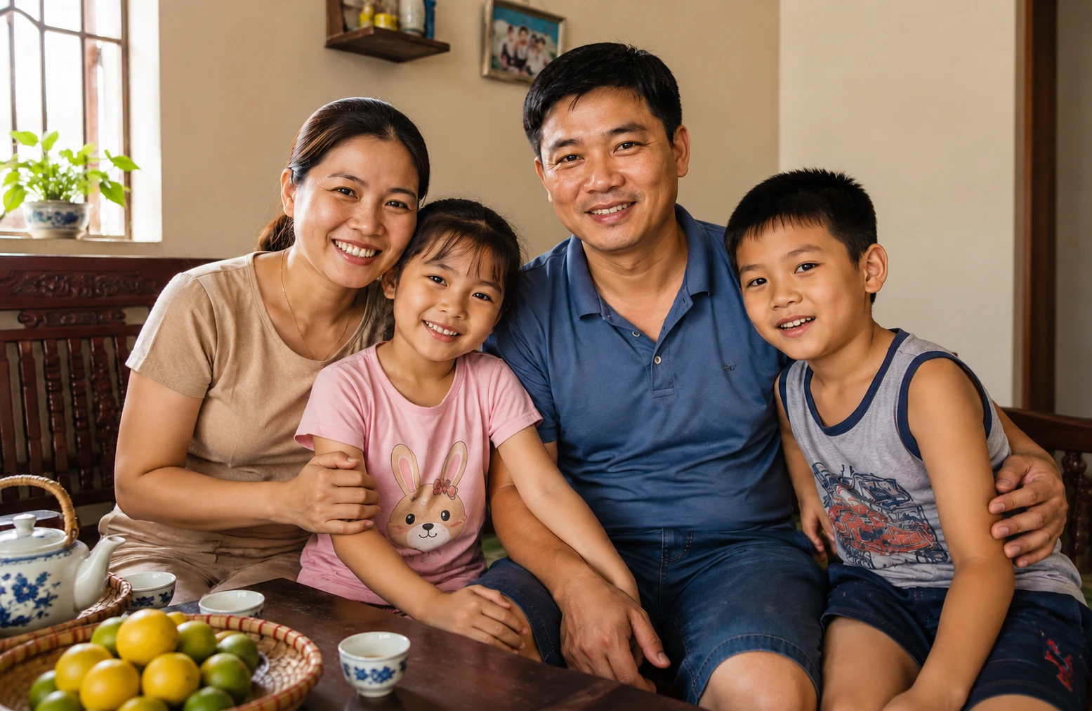Có thể dễ dàng nhận ra một gia đình có đang 