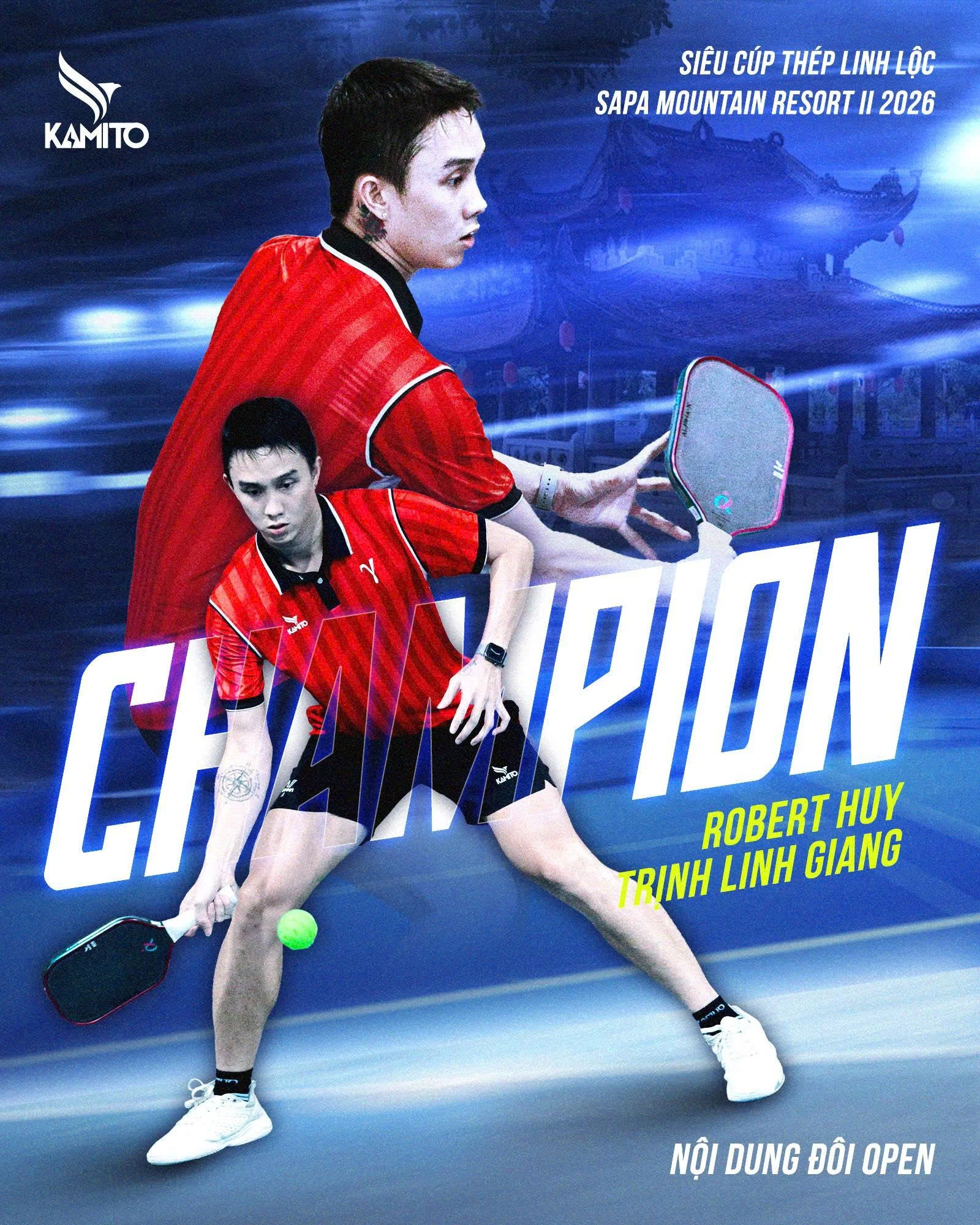 Ngôi sao làng pickleball Việt Robert Huy gia hạn hợp đồng với Kamito đến năm 2031