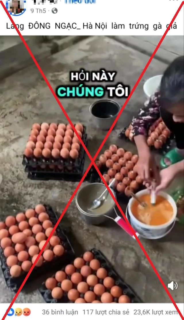 Đề nghị xác minh, xử lý nghiêm việc bịa đặt về trứng gà giả khiến người nông dân điêu đứng