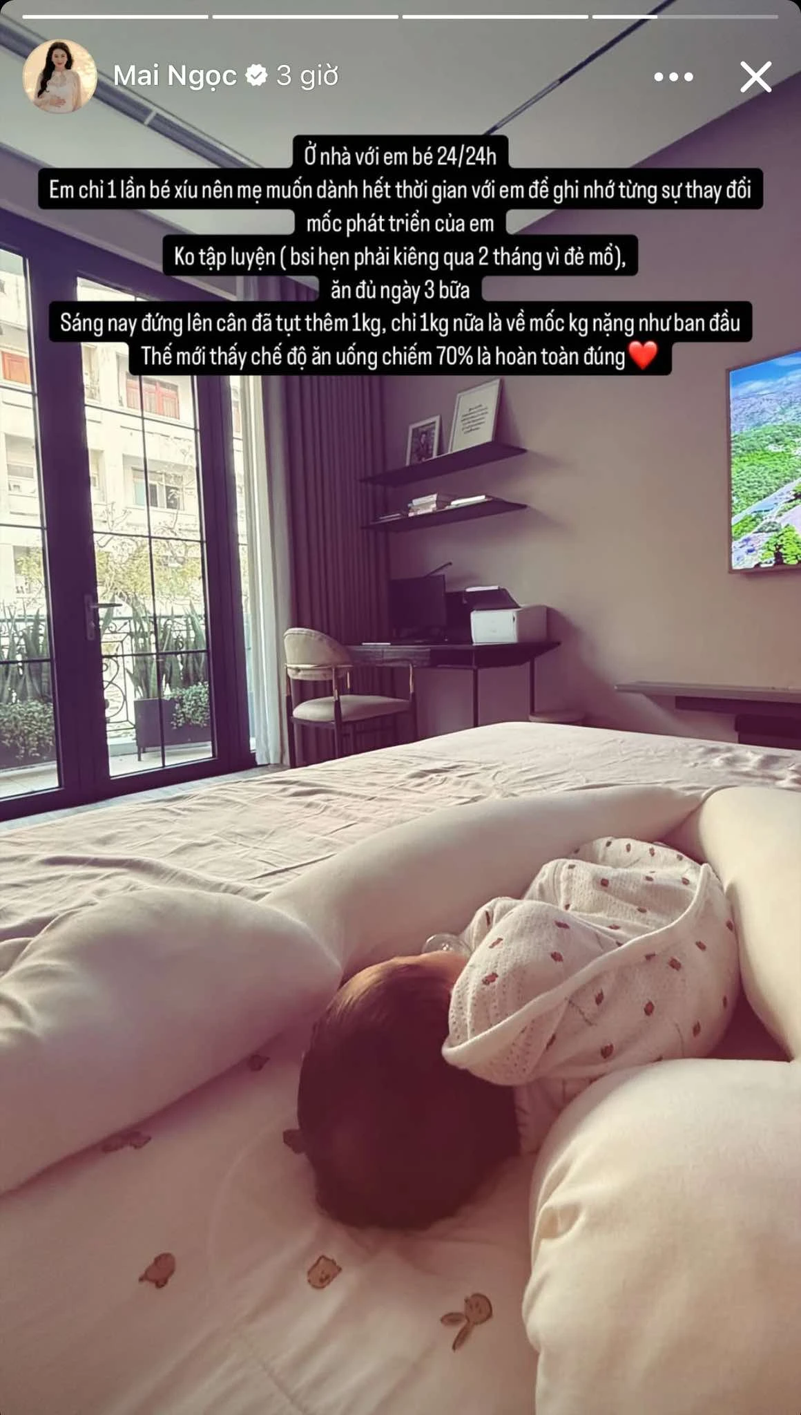 Mai Ngọc mới đẻ hơn 10 ngày đã gần về cân nặng trước bầu nhờ thói quen này