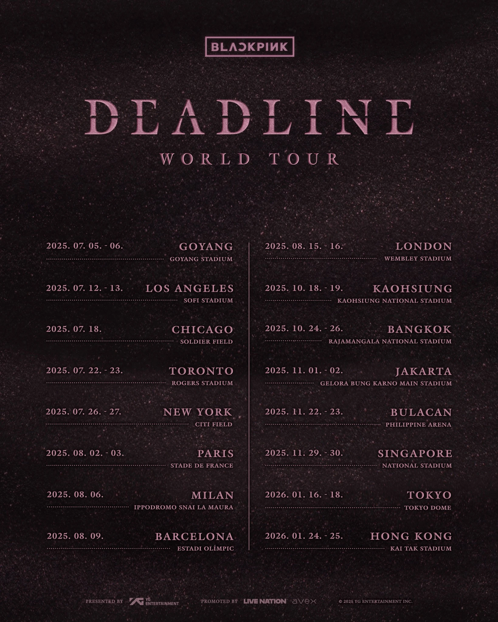 BLACKPINK công bố thêm các điểm World Tour tại Châu Á, thông tin về Việt Nam gây chú ý