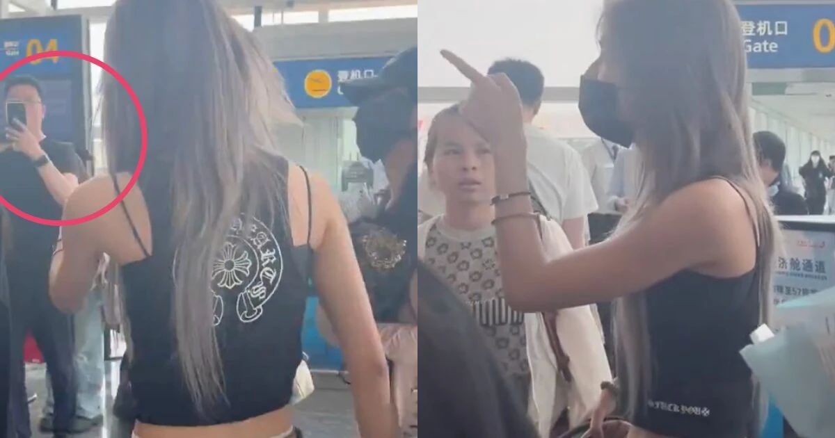 Clip căng: Nữ ca sĩ 2K chỉ tay thẳng mặt mắng 1 người đàn ông giữa sân bay, biết lí do càng sững sờ!