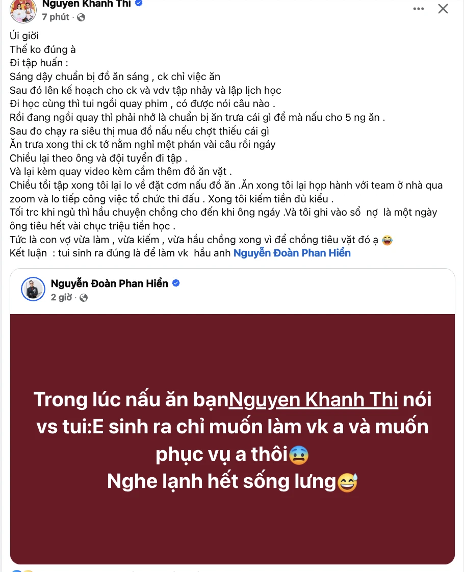 Đang nấu ăn, Khánh Thi bỗng nói 1 câu khiến Phan Hiển 