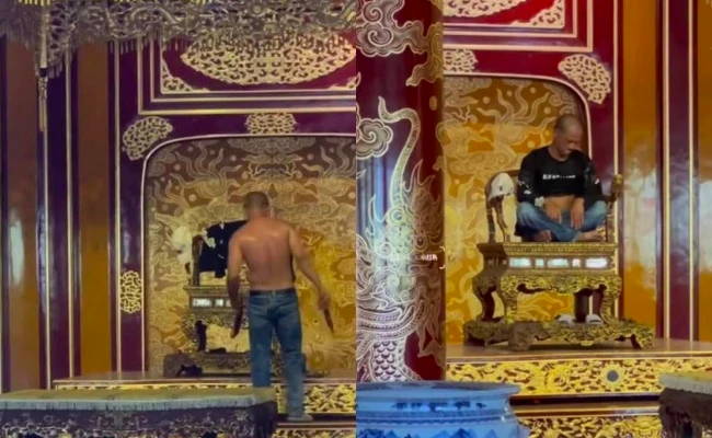 Khoảnh khắc lực lượng an ninh khống chế đối tượng bẻ gãy ngai vàng triều Nguyễn