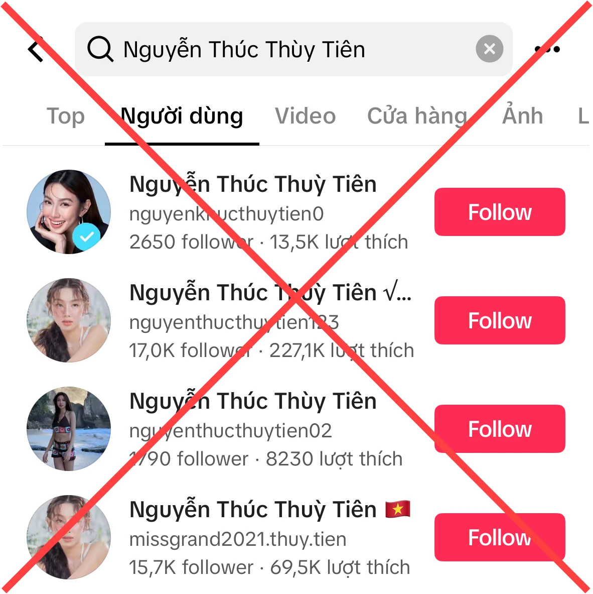 Cảnh báo liên quan đến Hoa hậu Thuỳ Tiên