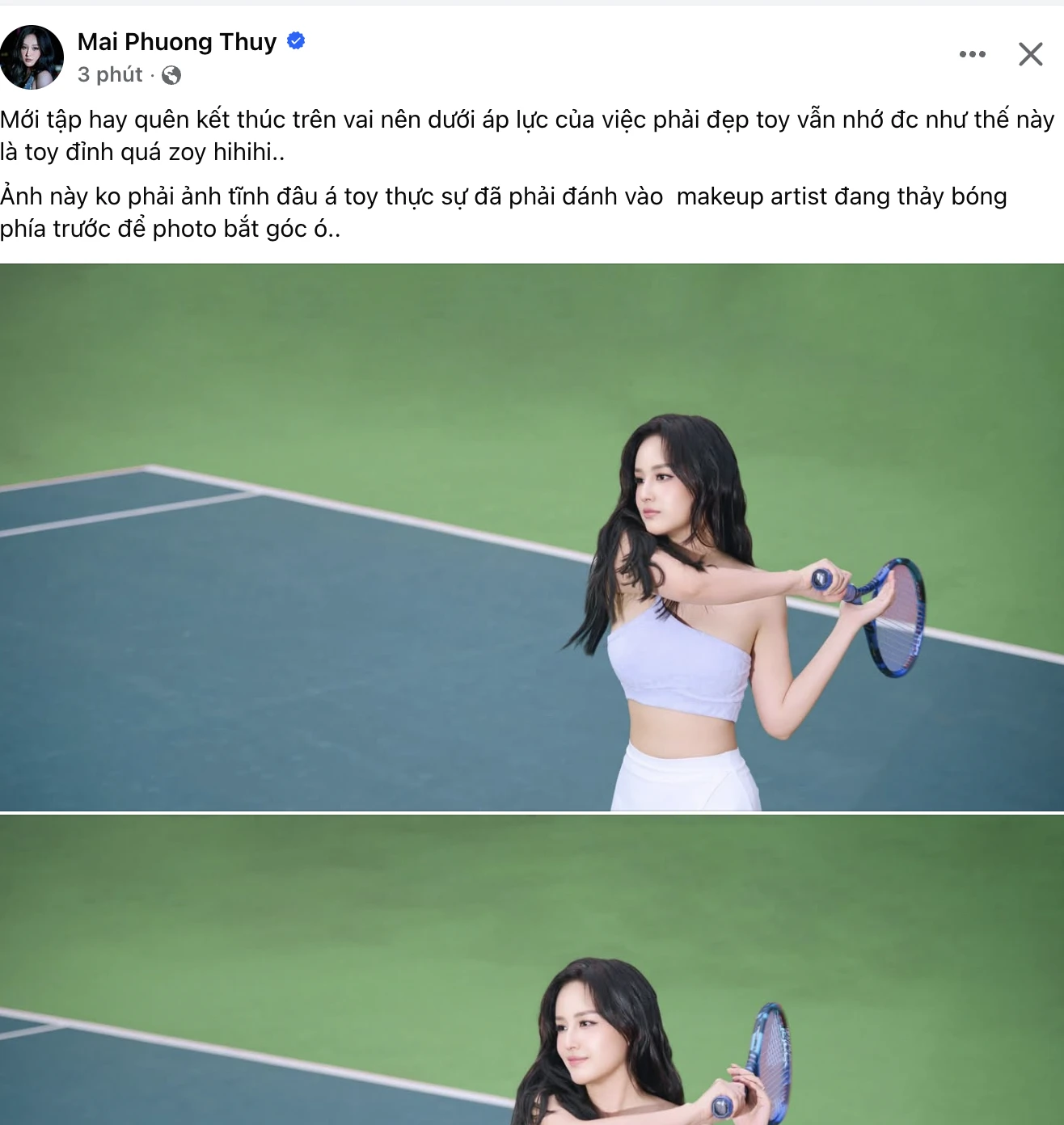 Mai Phương Thuý kể chuyện dở khóc dở cười khi chơi tennis