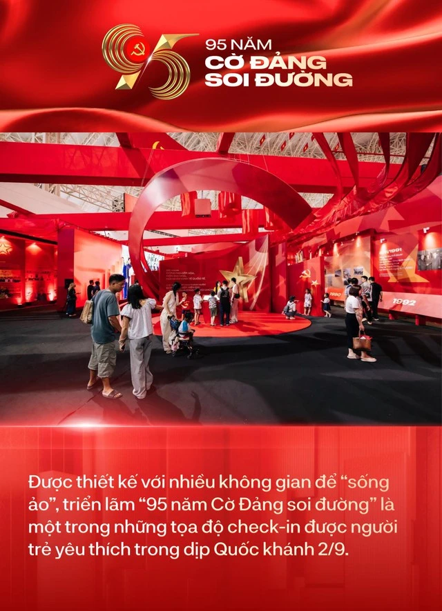 Gen Z nô nức check-in tại triển lãm “95 năm Cờ Đảng soi đường”: Khi lịch sử “chạm” tới trái tim người trẻ