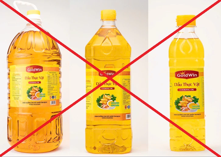 Dầu ăn giả, kém chất lượng nhãn hiệu Goldwin Cooking Oil, công an phát đi thông báo khẩn