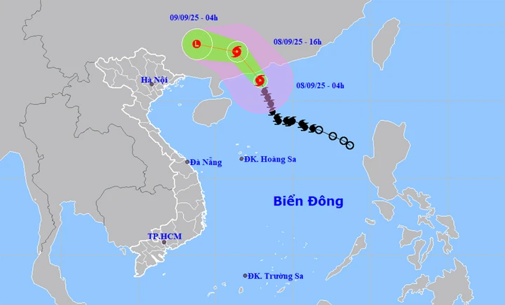 Bão số 7 Tapah đạt cấp cực đại, hoàn lưu có thể gây mưa lớn trên 300mm
