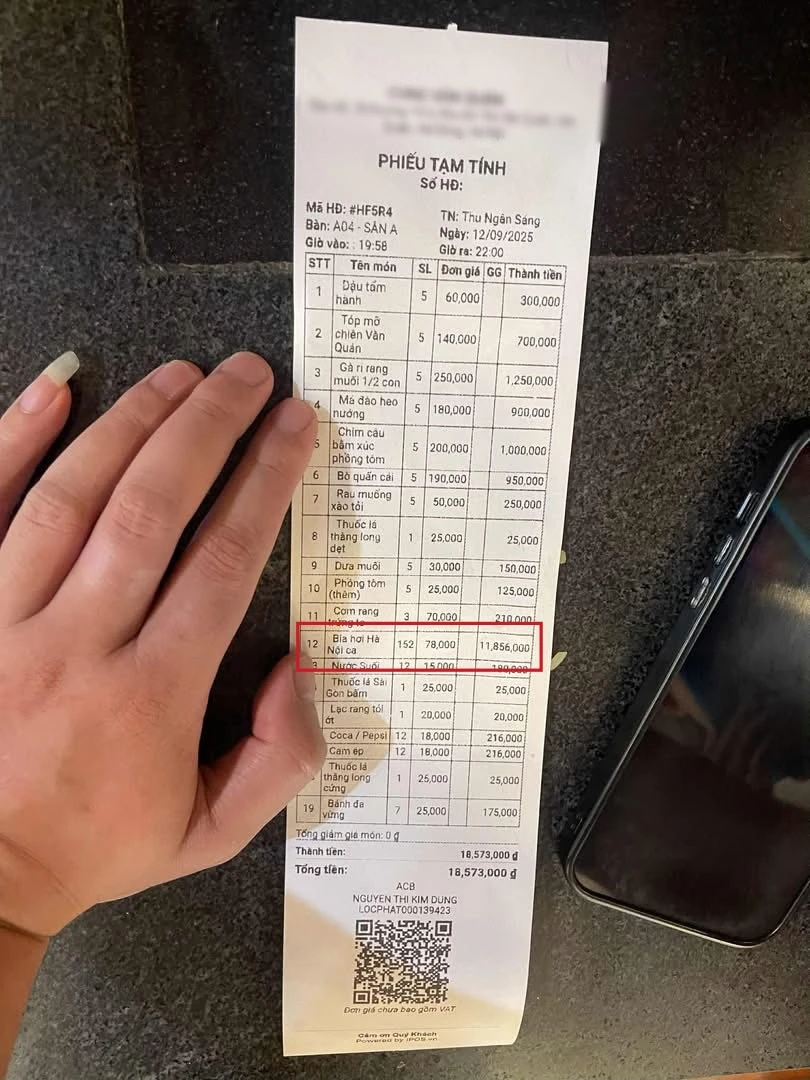 Nhóm 30 khách ở Hà Nội choáng váng khi nhận hóa đơn 300 lít bia sau bữa nhậu, kiểm tra mới lộ sự thật khó tin