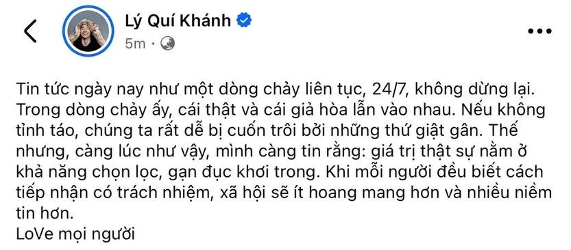 Trương Ngọc Ánh, Minh Tiệp, Lý Quí Khánh và nhiều KOLs lan toả thông điệp