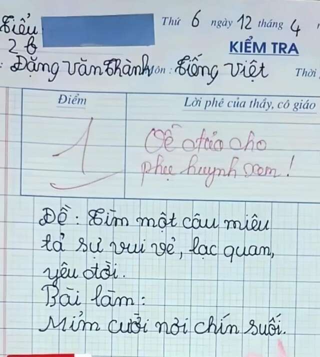 Đề văn yêu cầu miêu tả sự lạc quan, cậu bé 