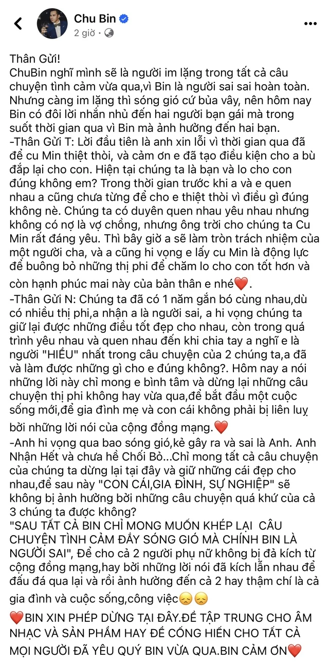 1 năm sau khi bị tố ngoại tình lúc bạn gái đang mang thai, nam ca sĩ Việt lên tiếng xin lỗi