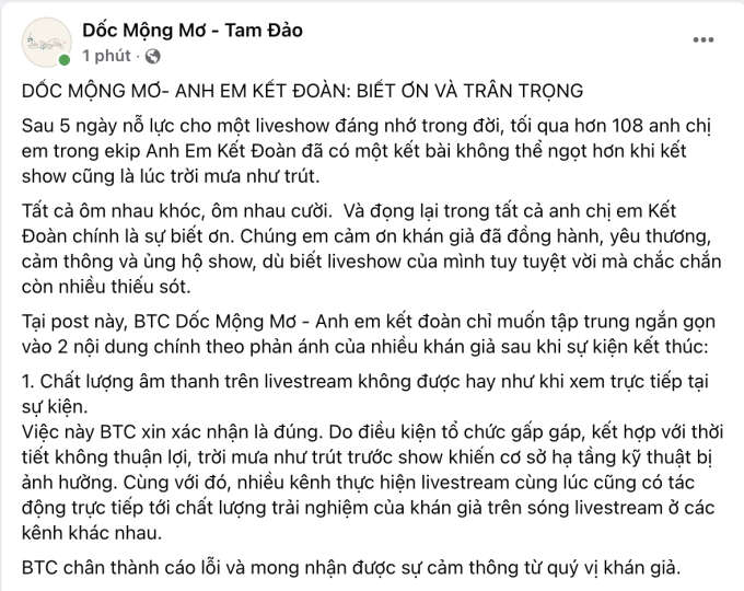 BTC lên tiếng về 2 điểm trừ trong liveshow Duy Mạnh - Tuấn Hưng, nói gì khi MC Tố Quyên nhận “bão