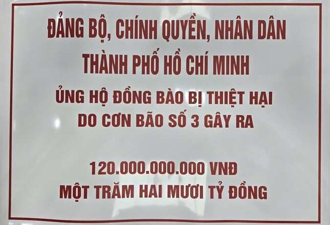 TPHCM ủng hộ 120 tỷ đồng cho đồng bào bị bão lũ ở miền Bắc