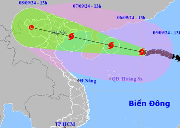 Siêu bão Yagi dự báo đổ bộ Quảng Ninh-Nam Định, miền Bắc mưa lớn đến 500 mm