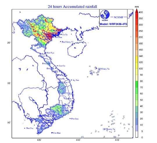 Cảnh báo ngập úng ở Hà Nội trong chiều và đêm nay do ảnh hưởng của bão số 3