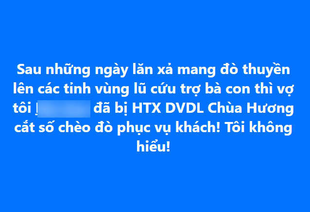 Rộ tin chủ đò ở chùa Hương mang thuyền đi hỗ trợ lũ lụt về bị cắt suất chở khách: Chính quyền lên tiếng