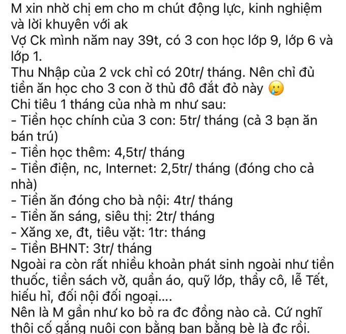 Bà mẹ than thở 