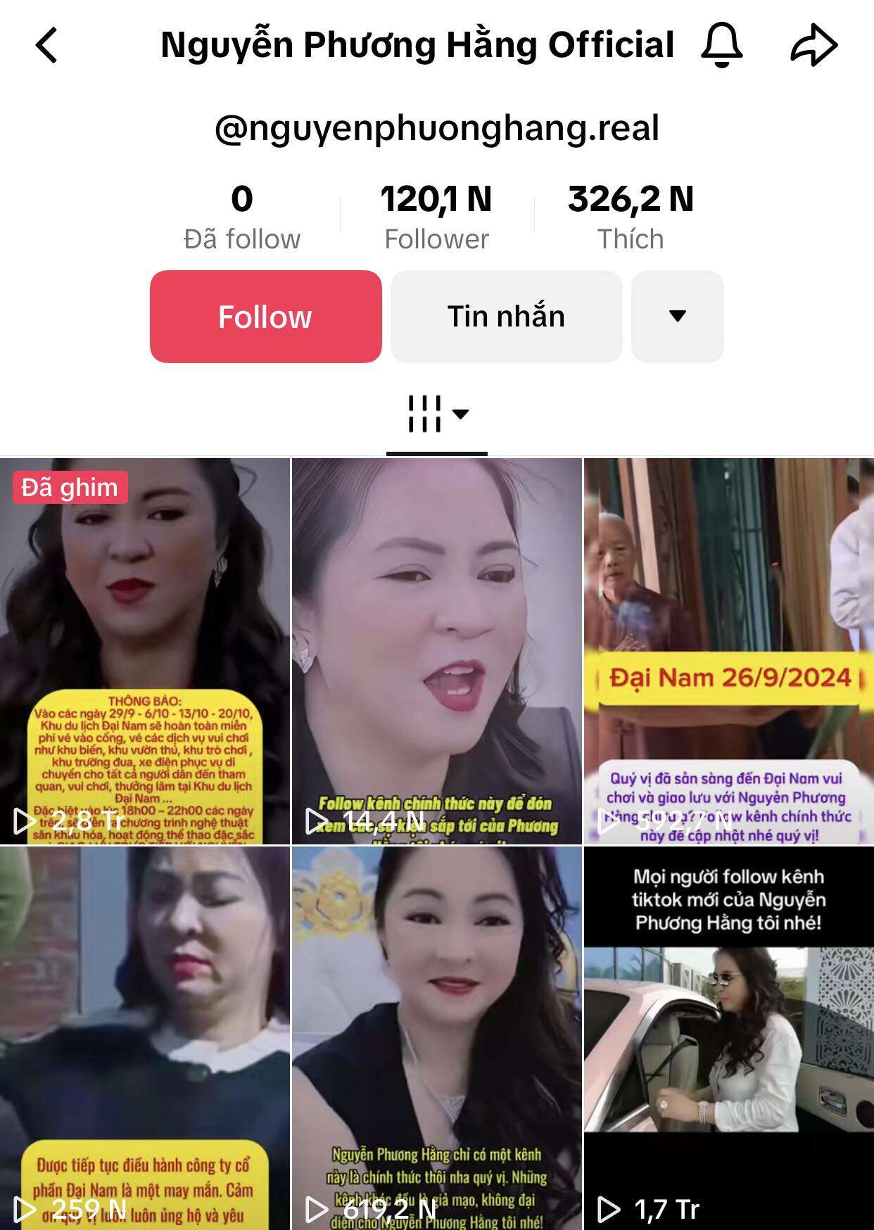 Bà Nguyễn Phương Hằng xuất hiện trên kênh Tiktok mới, hẹn livestream hát cho mọi người nghe