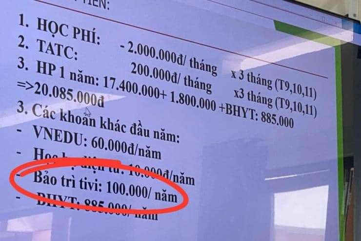 Vụ thu tiền bảo trì tivi 100 nghìn/học sinh: Bất ngờ thông báo mới của nhà trường