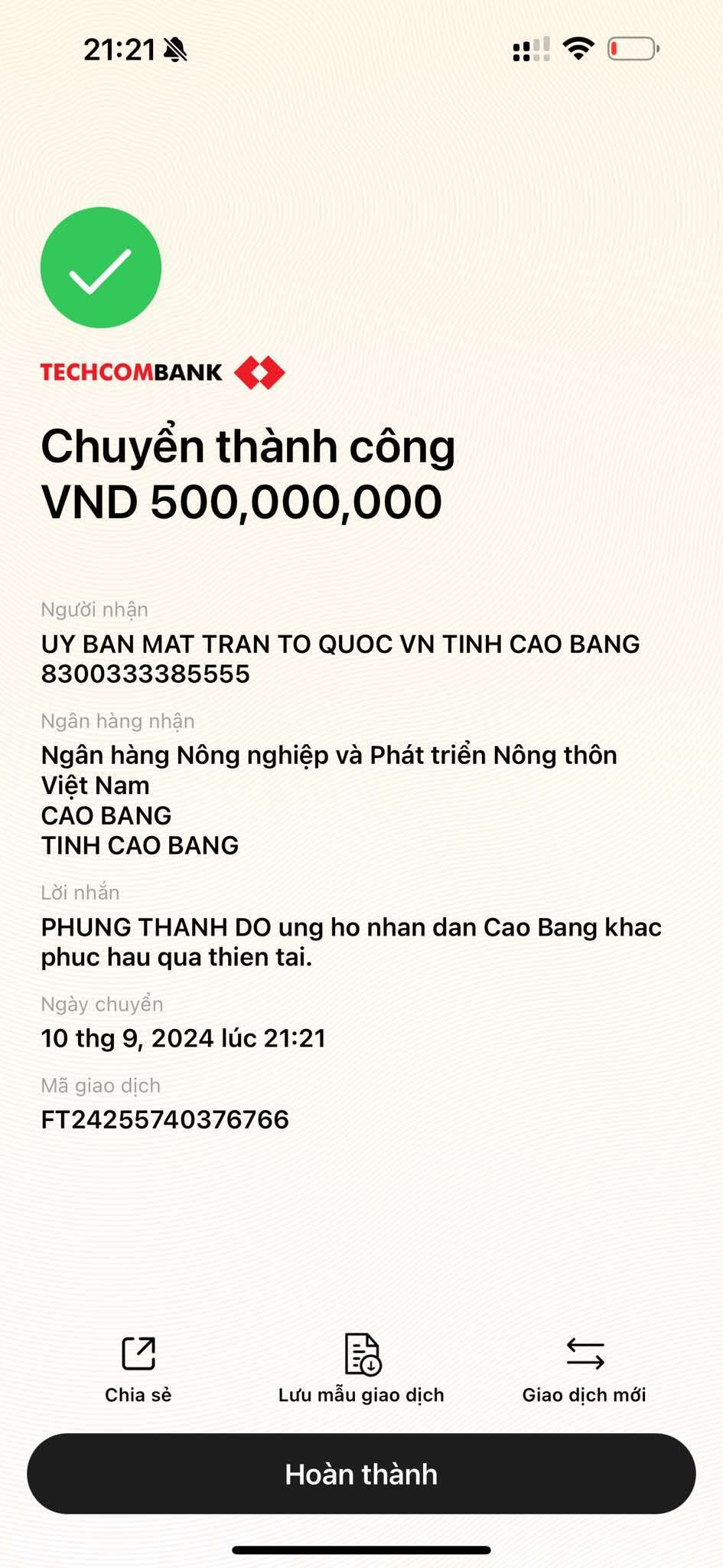 Độ Mixi ủng hộ 500 triệu đồng giúp người dân Cao Bằng khắc phục hậu quả thiên tai