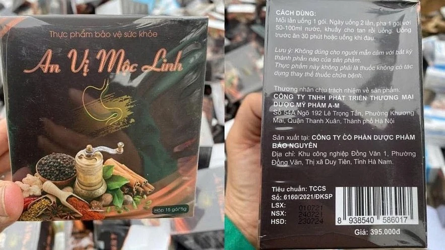 Cảnh báo khẩn về sản phẩm An vị Mộc Linh