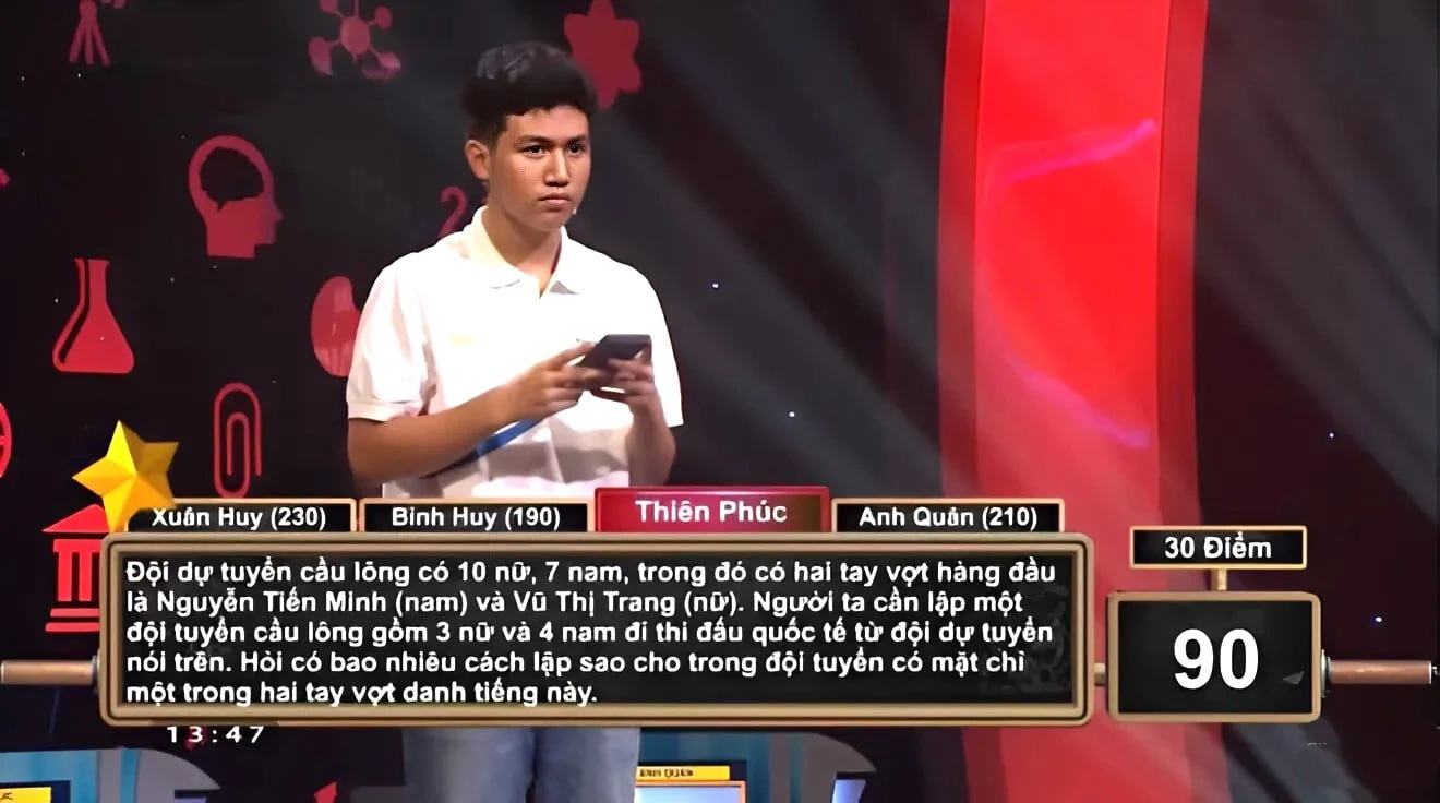 Câu hỏi Toán khiến cả 4 thí sinh Đường Lên Đỉnh Olympia chào thua