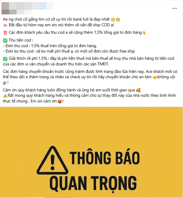 Chủ shop online đồng loạt từ chối COD, chuyển khoản thì “cấm” ghi nội dung: Chuyện gì đang diễn ra?