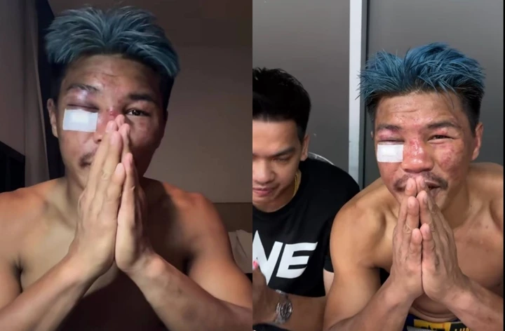 Bị võ sĩ châu Âu đánh sưng mặt, cao thủ Thái Lan chắp tay xin lỗi