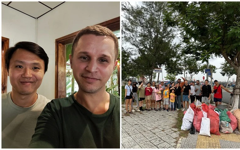 Chàng trai Nga đi nhặt rác ở Đà Nẵng: 