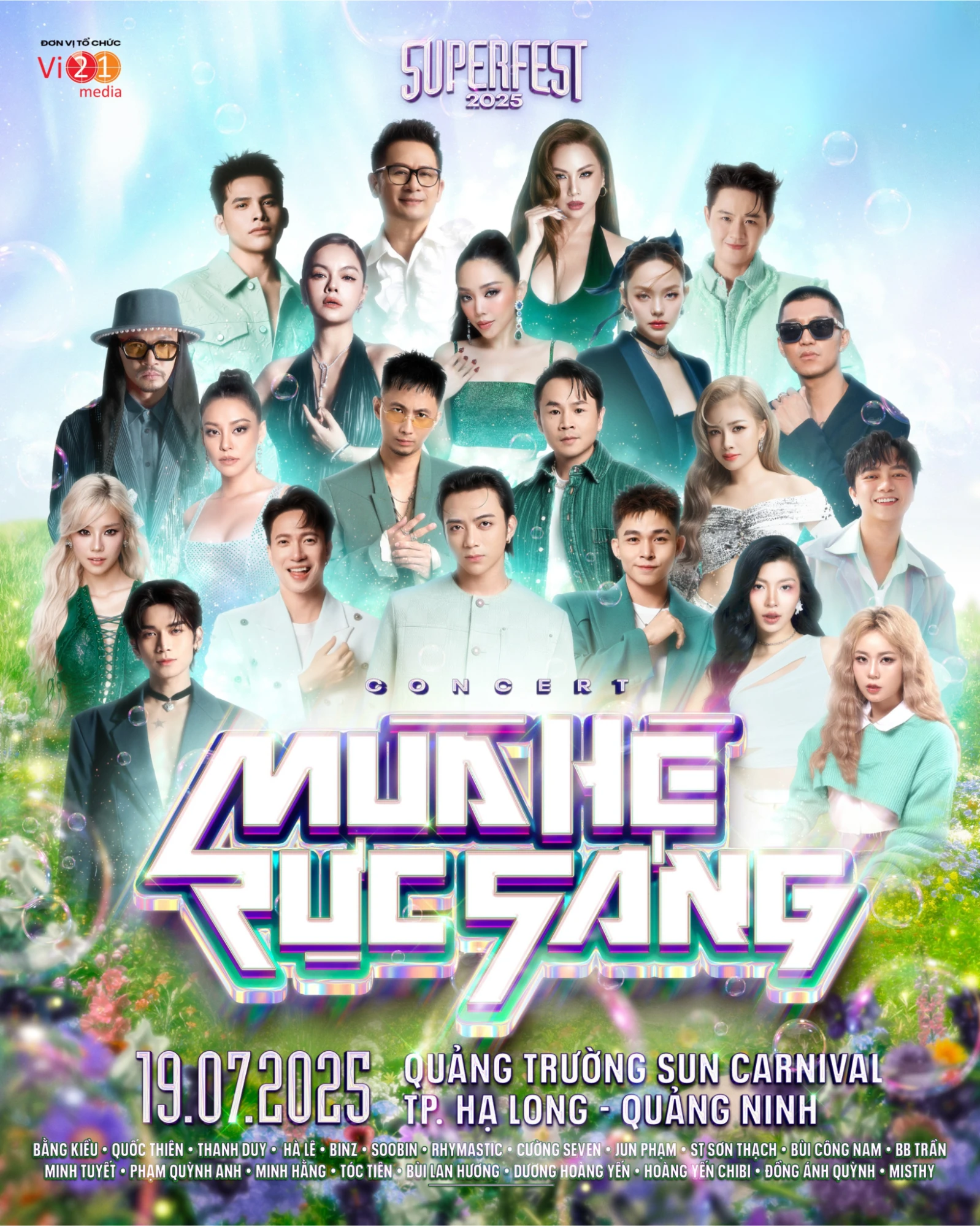 Bằng Kiều - Quốc Thiên - Thanh Duy - Bùi Công Nam lần đầu kết hợp tại SUPERFEST 2025 khiến fan muốn đến Hạ Long ngay lập tức!