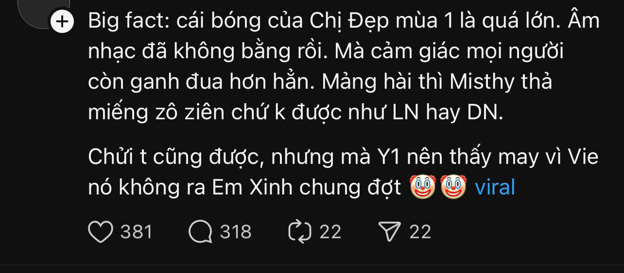 Căng: 1 Chị đẹp bức xúc khi bị chê hài vô duyên trong Đạp gió 2024