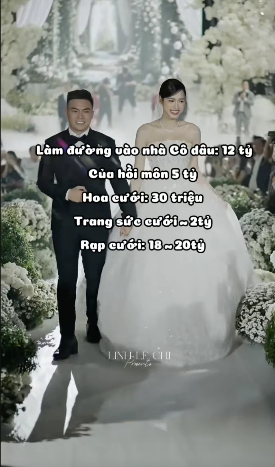 Chi phí lễ cưới Hoa hậu Đỗ Hà và doanh nhân Viết Vương lên đến hàng chục tỷ đồng?